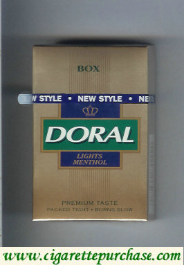 Doral Premium Taste Guaranteed Lights Menthol cigarettes hard box